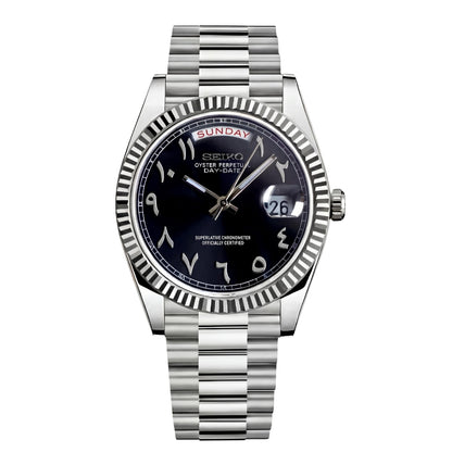 SEIKOJUST DAY-DATE ARABIC BLACK