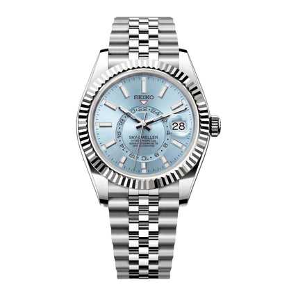 SEIKOJUST SKY-DWELLER ICE BLUE